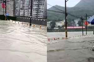 陝西漢江支流現超警戒洪水 安康萬餘人轉移