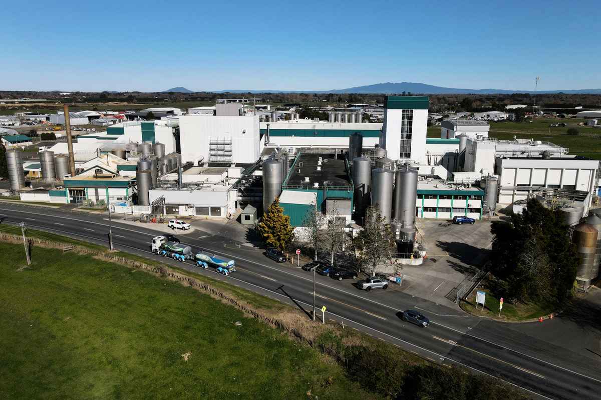 作為全球最大乳製品原料供應商，紐西蘭的恆天然與PolyJoule合作，在一個24小時運行的乳品加工廠使用PolyJoule生產的有機電池。根據協議，這套儲能裝置將在2023年全面投入使用。圖為恆天然位於紐西蘭懷卡托地區，劍橋附近的豪塔普乳製品廠，攝於2022年8月12日。（William WEST / AFP）