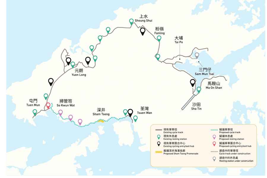 政府正貫通新界東西單車徑網絡 甯漢豪呼籲市民提供意見