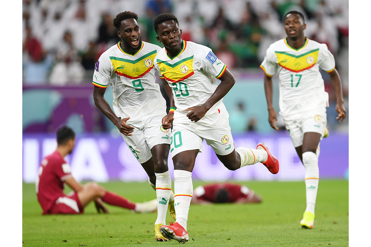塞內加爾的班巴迪安（20號）射入一球，為球隊鎖定勝局。圖片來源。（FIFA）