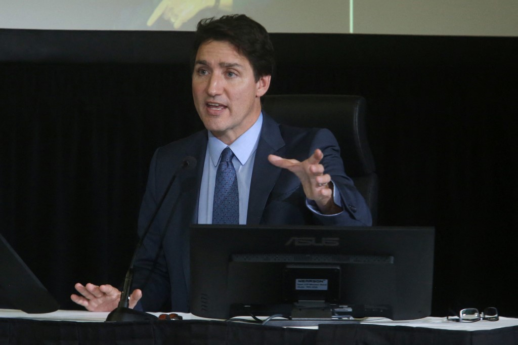 加拿大總理杜魯多。（DAVE CHAN / AFP）