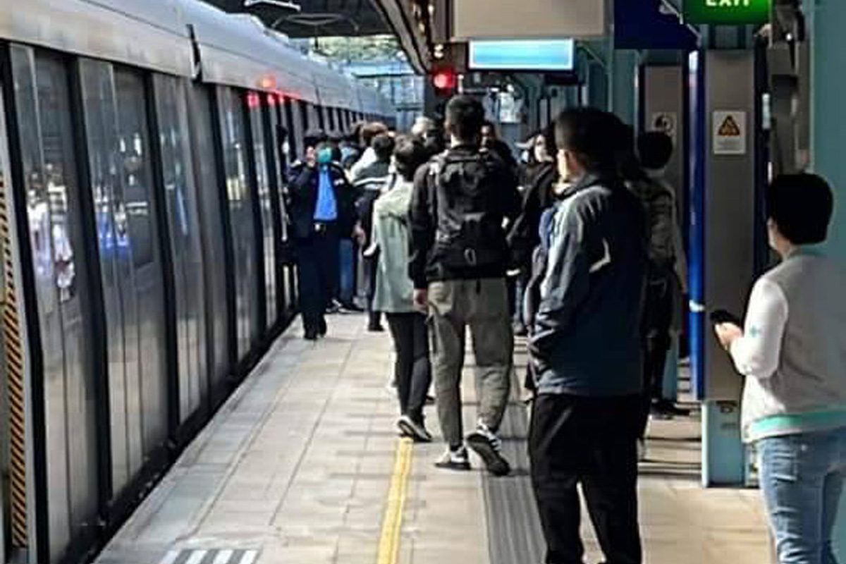 受事故影響來往九龍塘至沙田的列車服務一度暫停。（北區之友Facebook圖片）