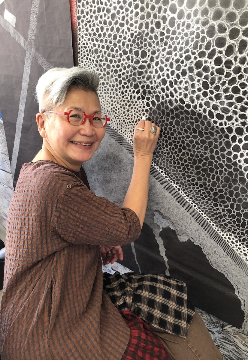 Pamela於2022年在澳洲悉尼展出作品，並成為駐館藝術家。（受訪者提供）