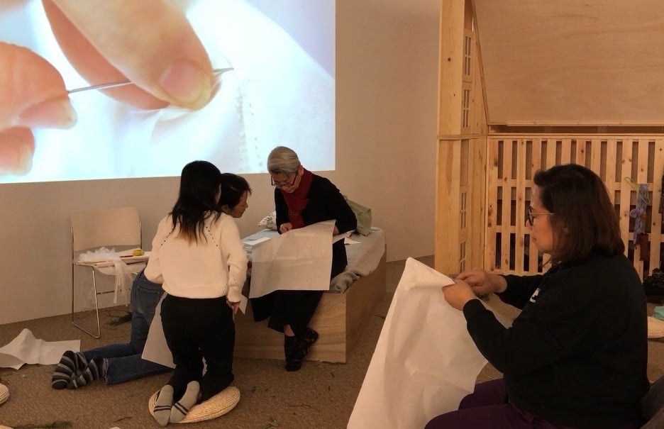 2018年Pamela Leung回港到大館參加的藝術活動。（受訪者提供）