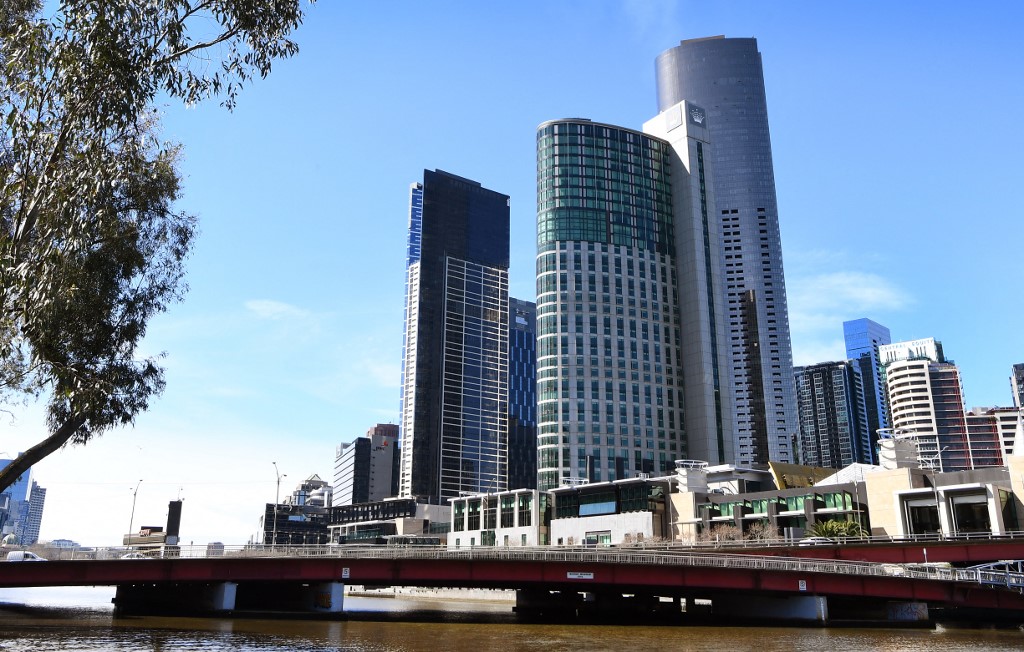 澳洲12月商務信心淨值升至負1點水平。（WILLIAM WEST / AFP）