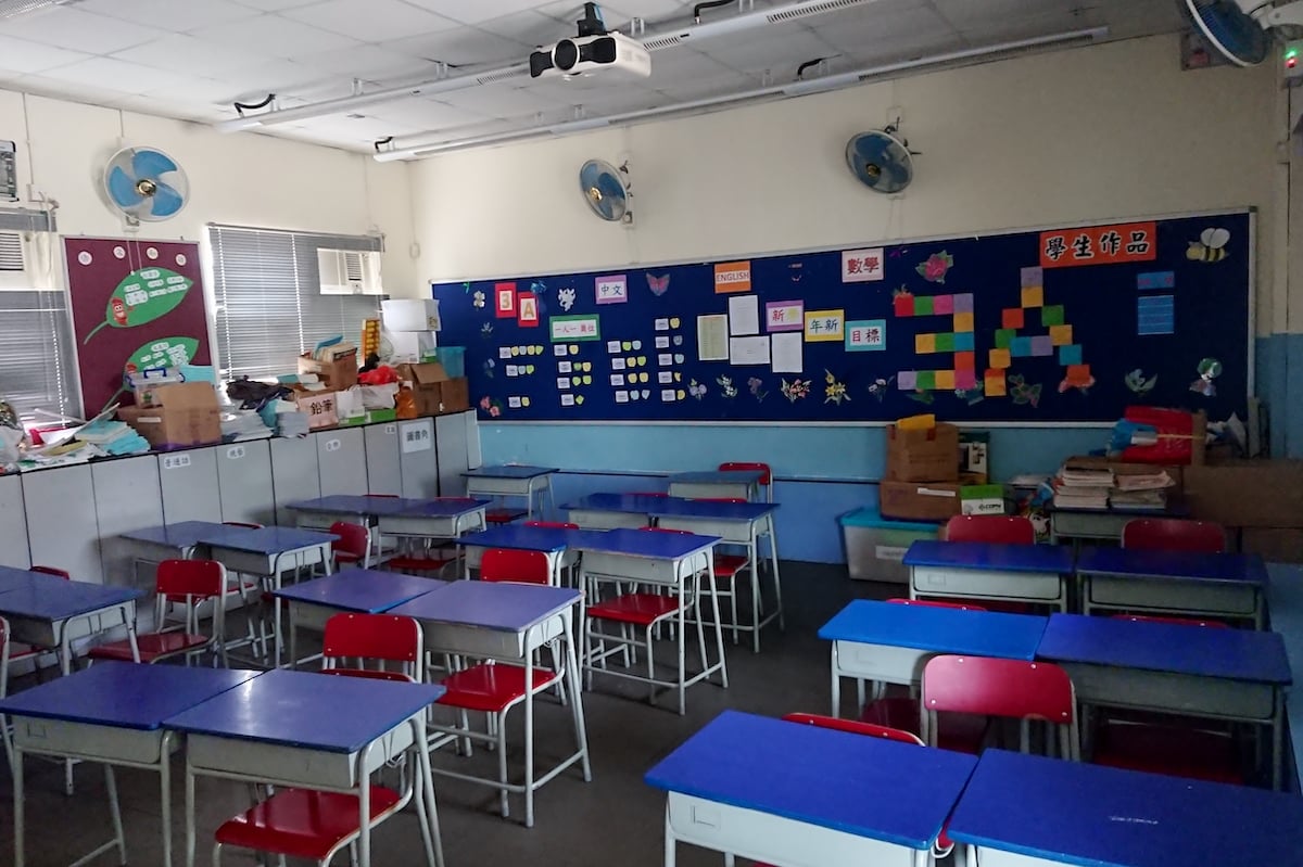 金錢村何東學校課室（攝於2019年）。（鄺嘉仕提供）