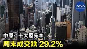 中原：十大屋苑本 周末成交跌29.2%