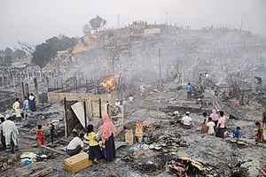 孟加拉難民營慘遭祝融  洛興雅人：大火奪走我的一切