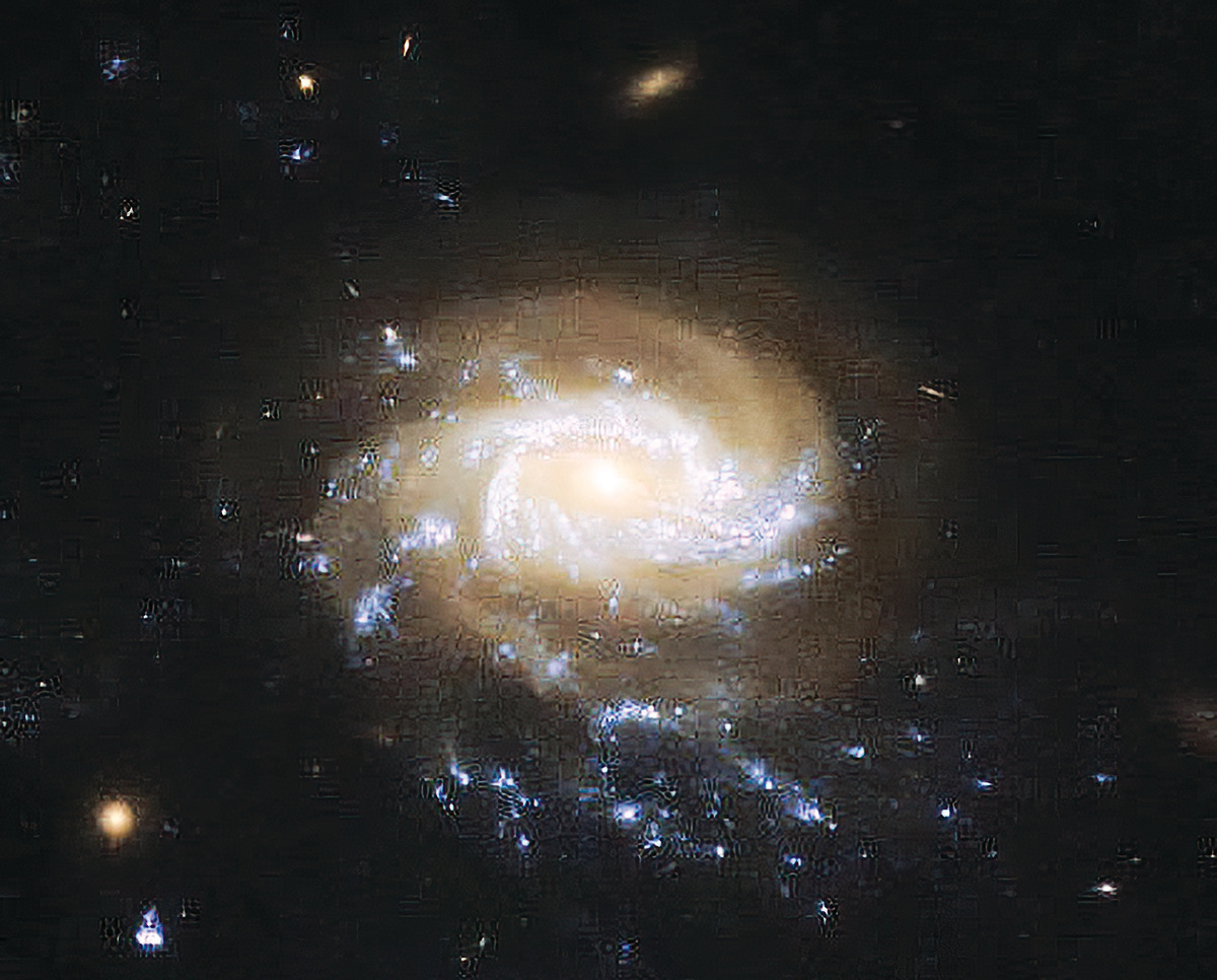 2023年3月2日，美國太空總署（NASA）發布一張哈勃望遠鏡拍攝的太空照片，展示銀河「海景」中的一個漂亮的「水母星系」（jellyfish galaxy）。（ESA/Hubble & NASA, M.Gullieuszik）