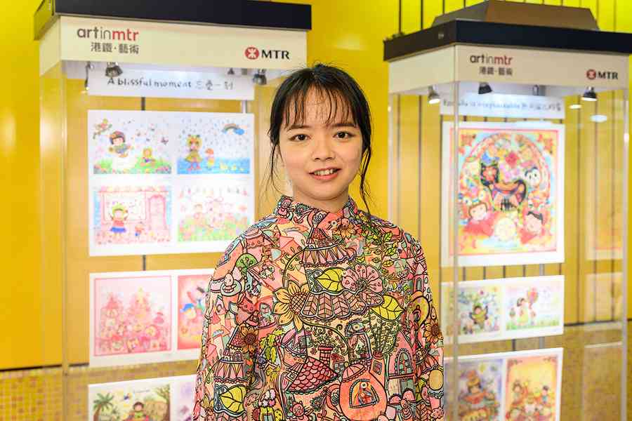 港鐵上環及西灣河站展出「哇啦豆」畫作