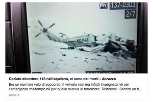雪上加霜 意大利救援直升機墜毀釀六死