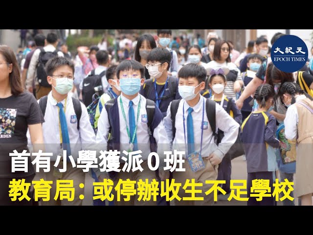 首有小學獲派0班 教育局：或停辦收生不足學校