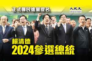 台灣民進黨正式提名賴清德參選總統  立法委員支持