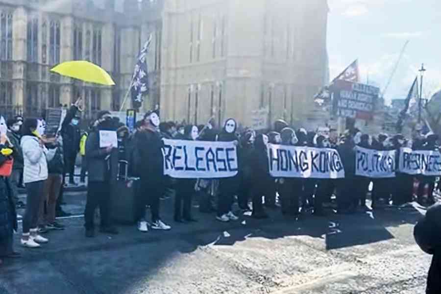 港人倫敦集會聲援初選案被告