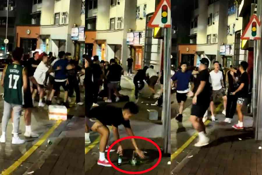 【有片】中環MMA｜3外籍男女 VS 5本地男 咩事爆樽仲要吹雞？