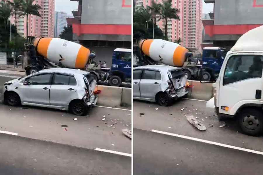 龍翔道黃大仙對開三車相撞 一男童頸痛送院治理