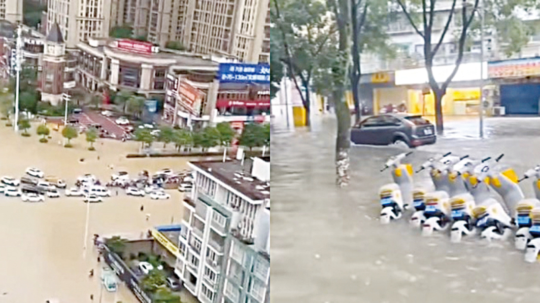 廣西桂林暴雨車輛泡水 371所學校停課