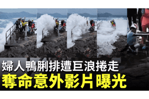 婦人鴨脷排遭巨浪捲走影片曝光