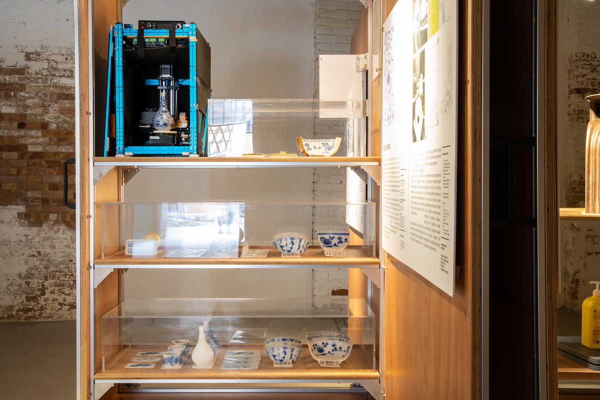 在意大利威尼斯展出的以革新的3D打印技術展品「New Media Ceramics」。（香港建築師學會提供）