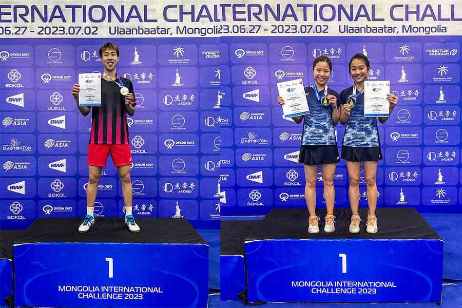 蒙古羽球挑戰賽｜陳延澤奪男單冠軍 呂樂樂夥吳詠瑢女雙封后