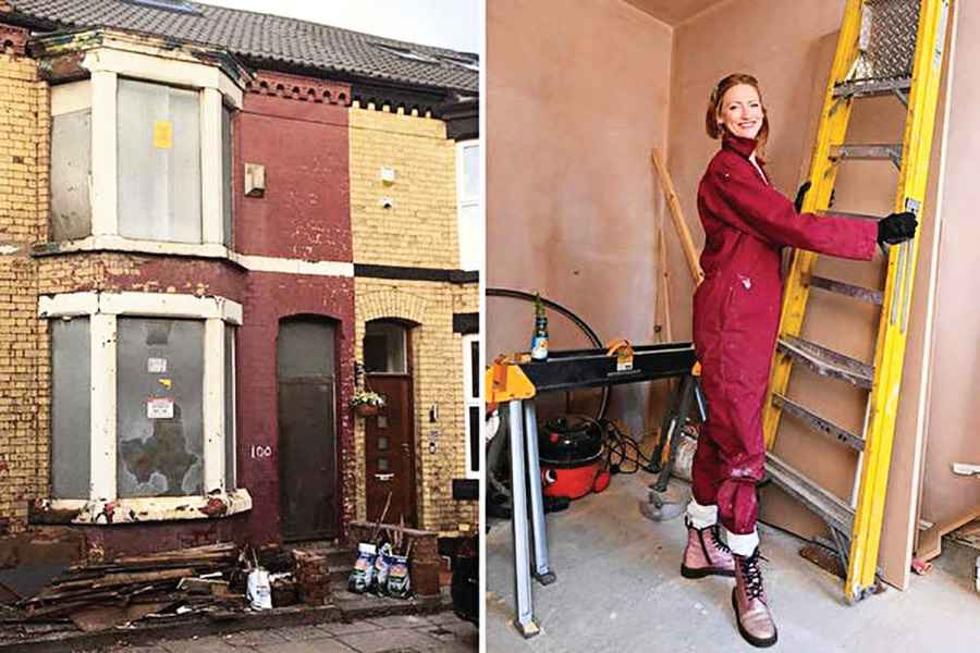 女子將1英鎊購的破舊房改成夢想住宅