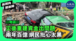 【新視角聽新聞】災後重建資金出問題 兩年百億 網民批心太黑