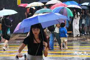 天文台發黃雨警告 未來一兩小時或有冰雹