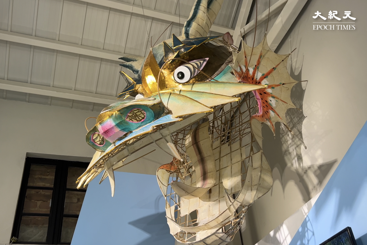 藝術家杜煥為去年《竹藝飛躍》展覽所設計製作的作品「飛天麒麟」。（林哲／大紀元）