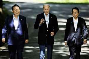 美日韓大衛營峰會 聲明加強聯盟抵禦威脅