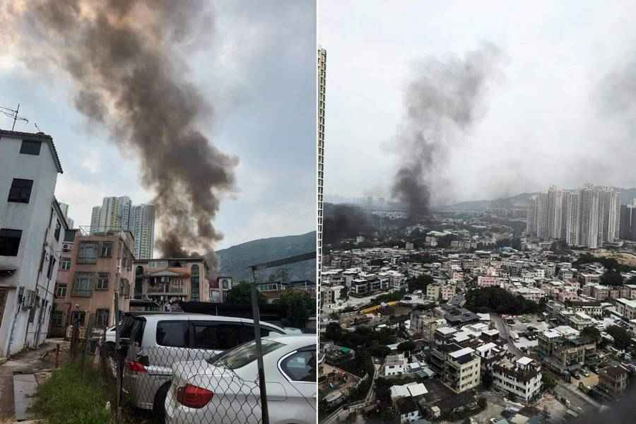 屯門塘下村村屋起火