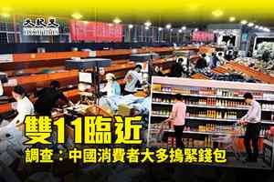 雙11臨近  調查：中國消費者不敢多花錢
