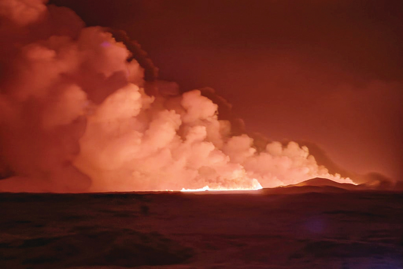 冰島南部火山在持續地震後終爆發（有片）