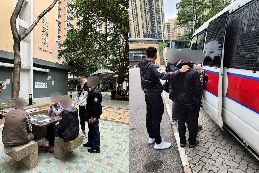 葵涌邨公園玩啤牌 三男被捕 最老80歲