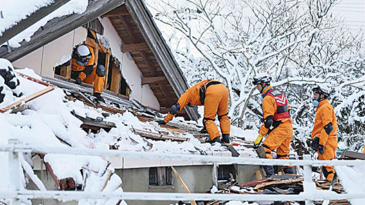 日本石川強震161人罹難 降雪打亂避難計劃