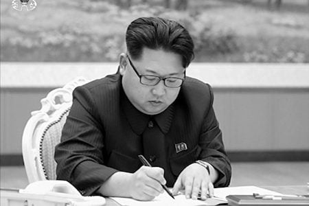 南韓情報機構27日透露，最近北韓領導人金正恩又用高射防空炮處決了5名安全高官。圖為北韓領導人金正恩資料圖片。（大紀元資料室）