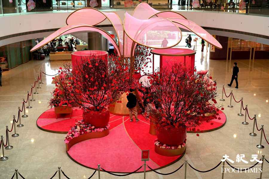 新年好去處｜ifc商場花卉藝術裝置賀龍年
