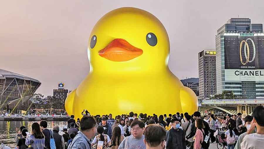 高雄黃色小鴨吸引四百萬遊客
