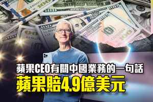 庫克有關中國業務的一句話 蘋果賠4.9億美元