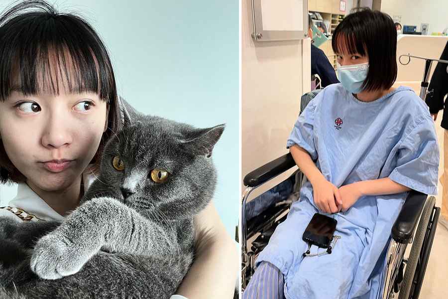 袁澧林氣促入院 養貓7年突變貓毛過敏