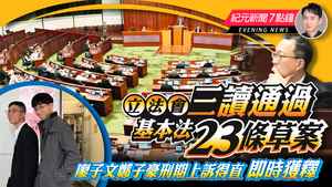 【3.19紀元新聞7點鐘】立法會三讀通過 基本法23條草案