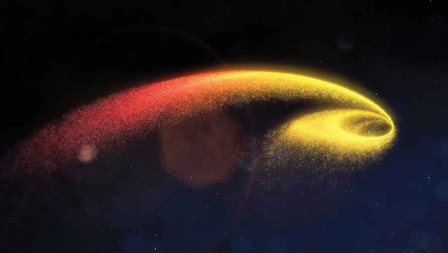 天文學家發現恆星被超大黑洞撕裂