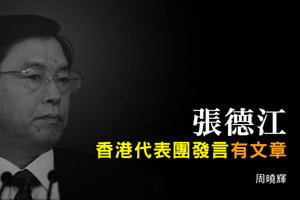 周曉輝：張德江香港代表團發言有文章