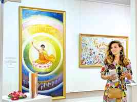 阿德萊德港市市長為澳洲「真善忍國際美展」揭幕