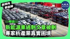 【新視角聽新聞】新能源車過剩文章被刪 專家析產業真實困境