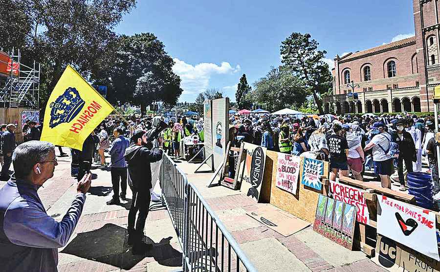 反猶示威持續 加州大學爆發衝突