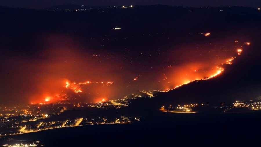 黎巴嫩火箭彈攻擊  以色列爆發森林火災