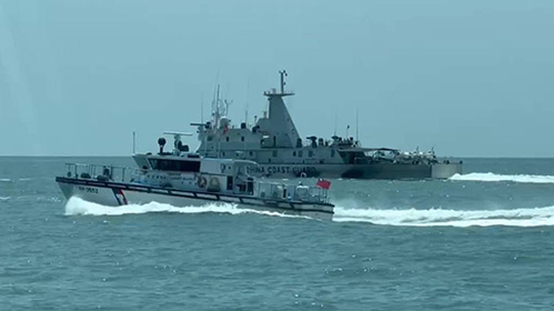 中共海警船又闖入金門水域  台海巡署示警驅離
