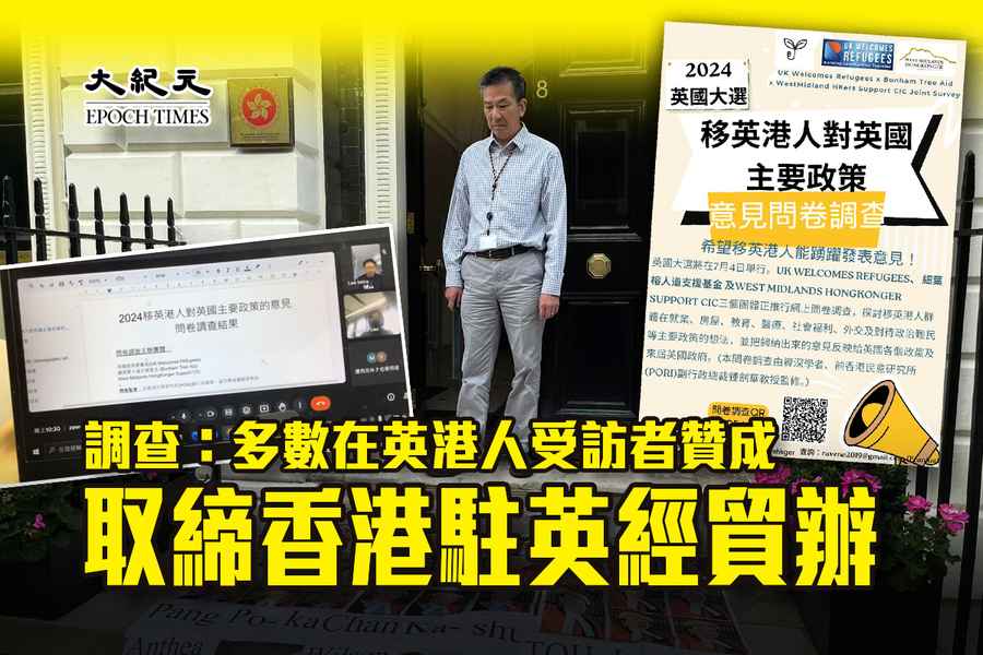調查：多數在英港人受訪者贊成取締香港駐英經貿辦