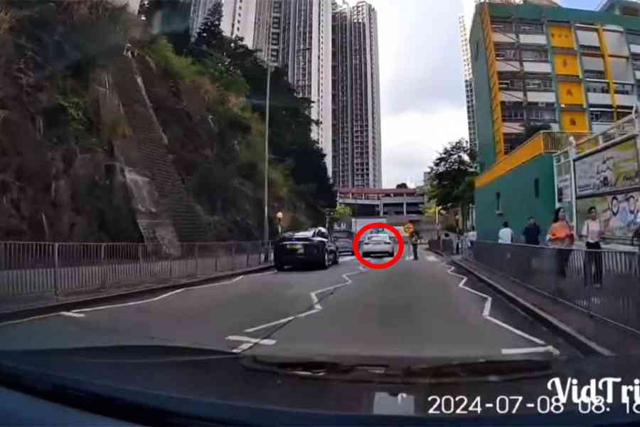 【有片】藍田私家車衝斑馬線險撞人 兩人被捕