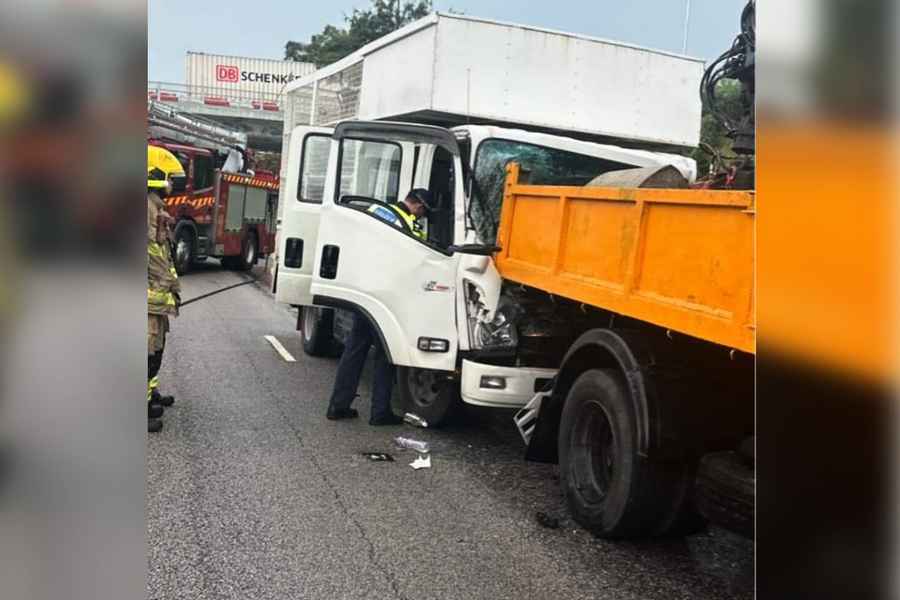 粉嶺公路白石凹三車相撞 1司機輕傷送院